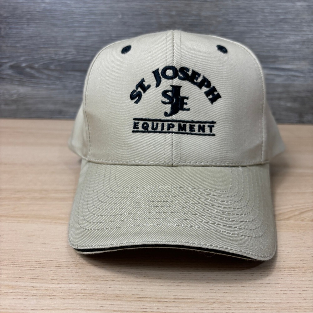 St Joseph Equipment Hat Cap Strap Back Brown Tan Outdoors Adjustable